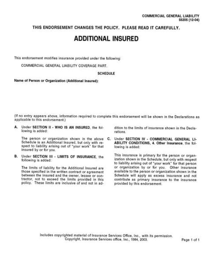 Additional Insured Endorsement - How To Discuss