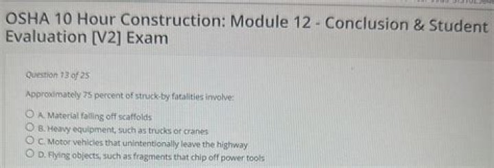 Approximately 75 Percent Of Struck By Fatalities Involve