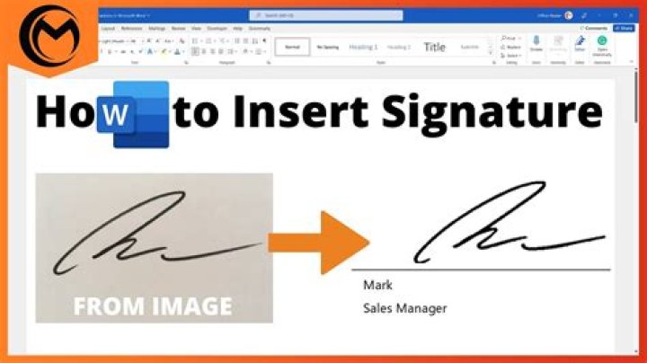 How to add signature to word document