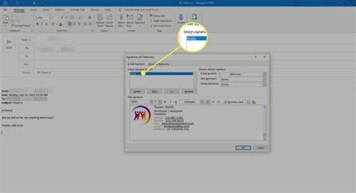How to change my signature in outlook