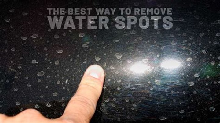 How to get water spots off car