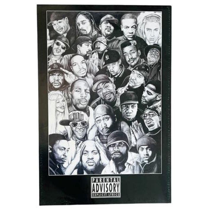 Parental Advisory Rap Gods Poster Names
