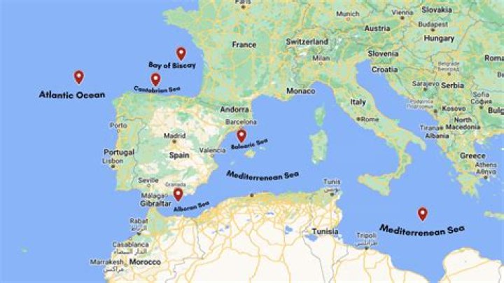 What Mediterranean Landmark Is On Spain's Southern Border
